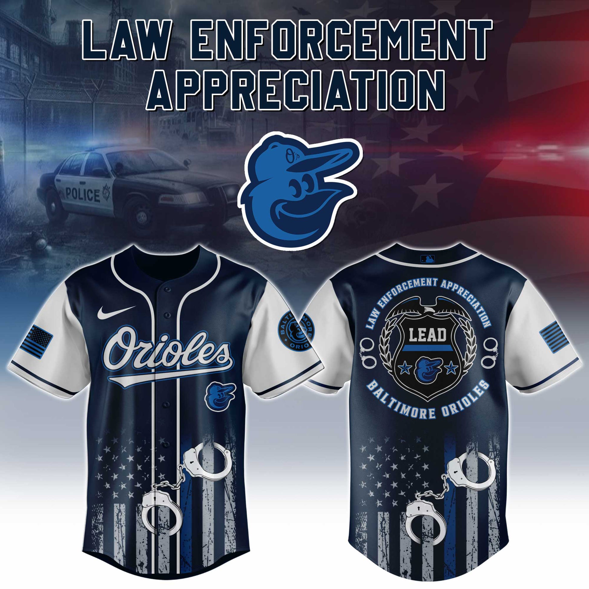 .   Baltimore Orioles MLB x Law Enforcement Appreciation Day Jersey Limited