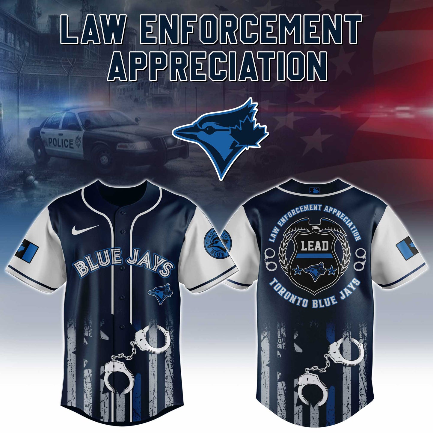 . Toronto Blue Jays MLB x Law Enforcement Appreciation Day Jersey Limited