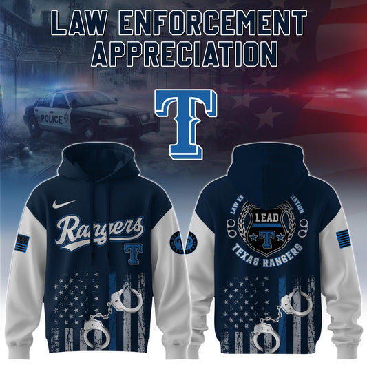 .  Texas Rangers MLB x Law Enforcement Appreciation Day Hoodie Limited