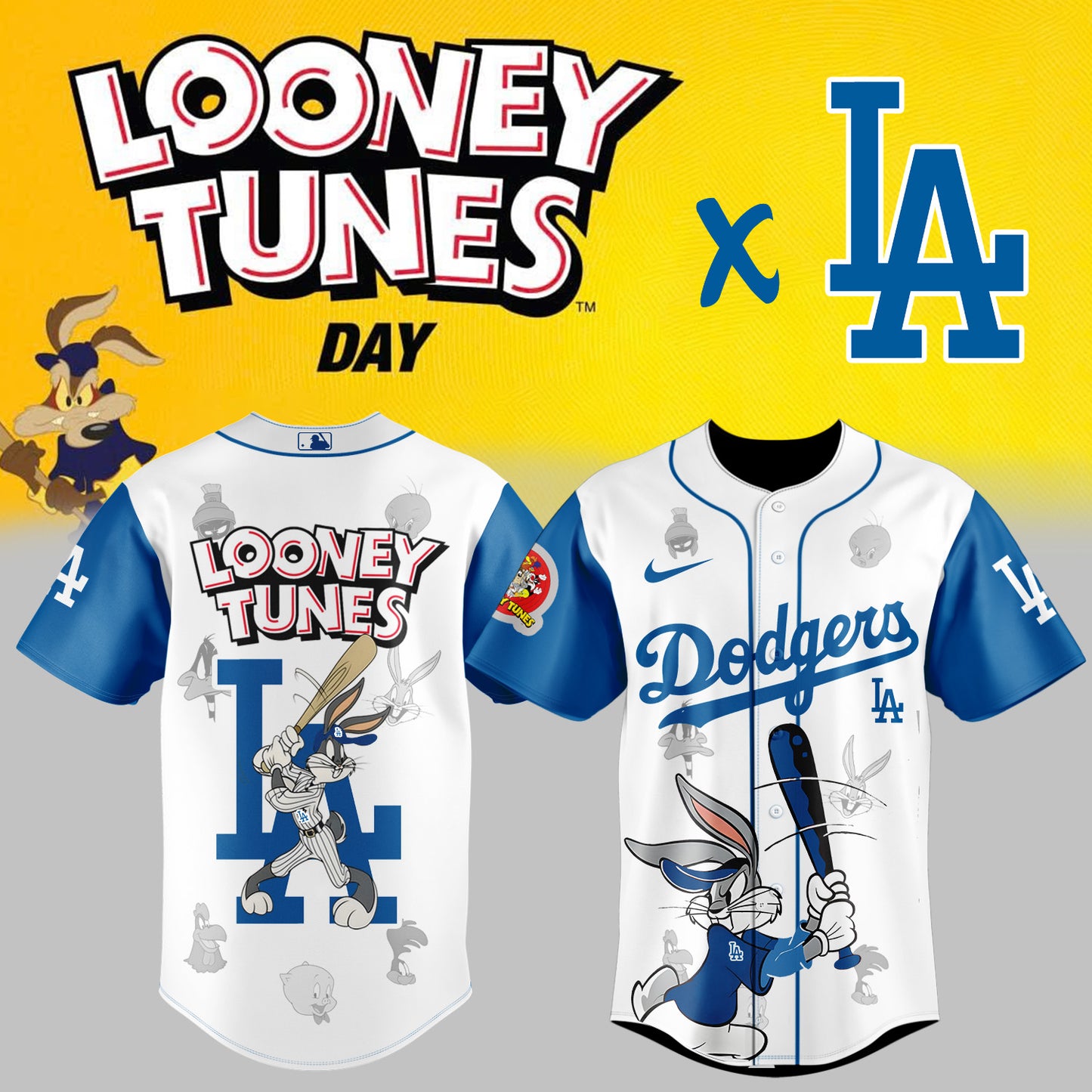 ____,,,LA Dodgers _ Looney Tunes Night Jersey
