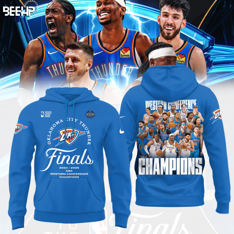 Oklahoma City Thunder 2025 Western Conference Champions Hoodie