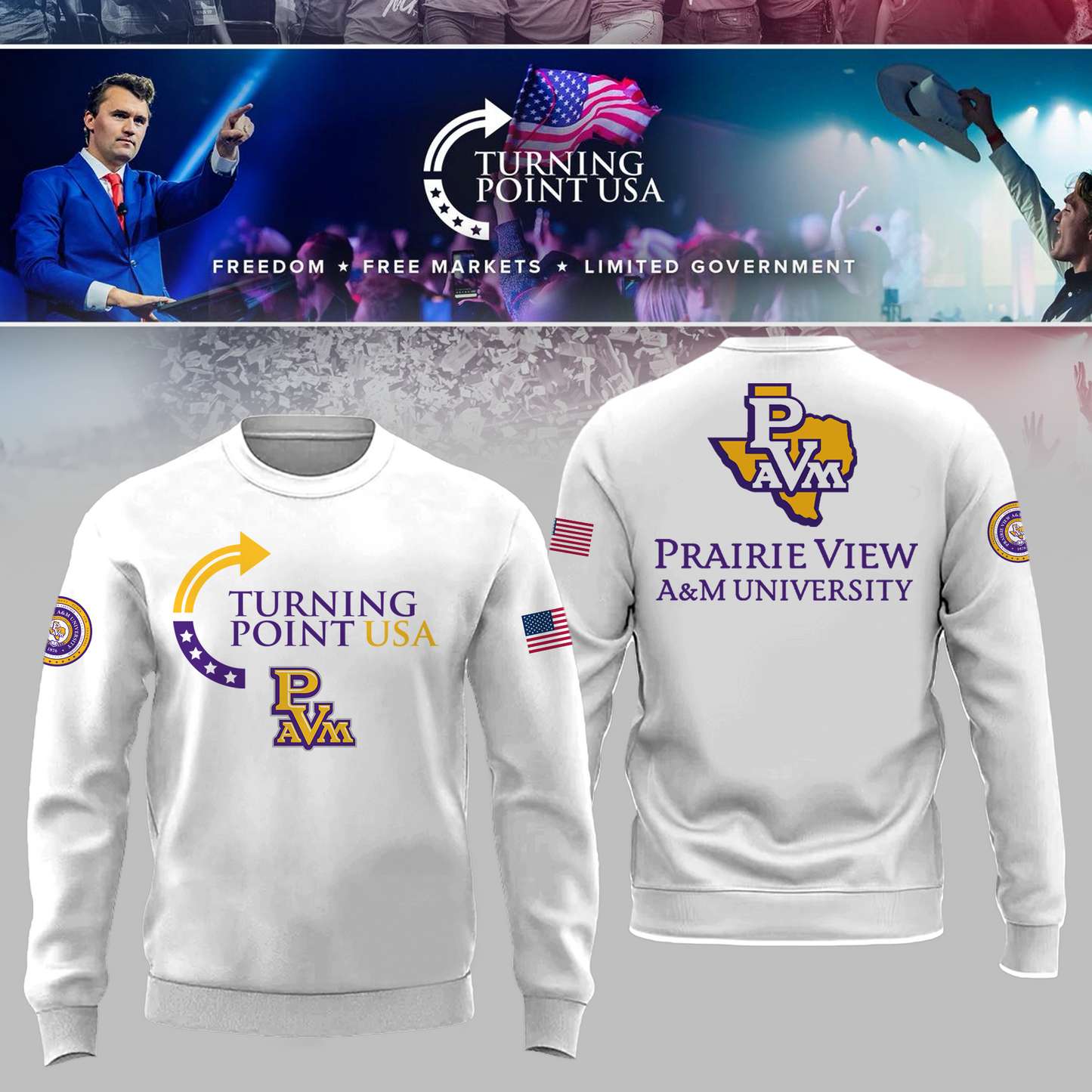 Prairie View University x Turning Point USA Sweatshirt