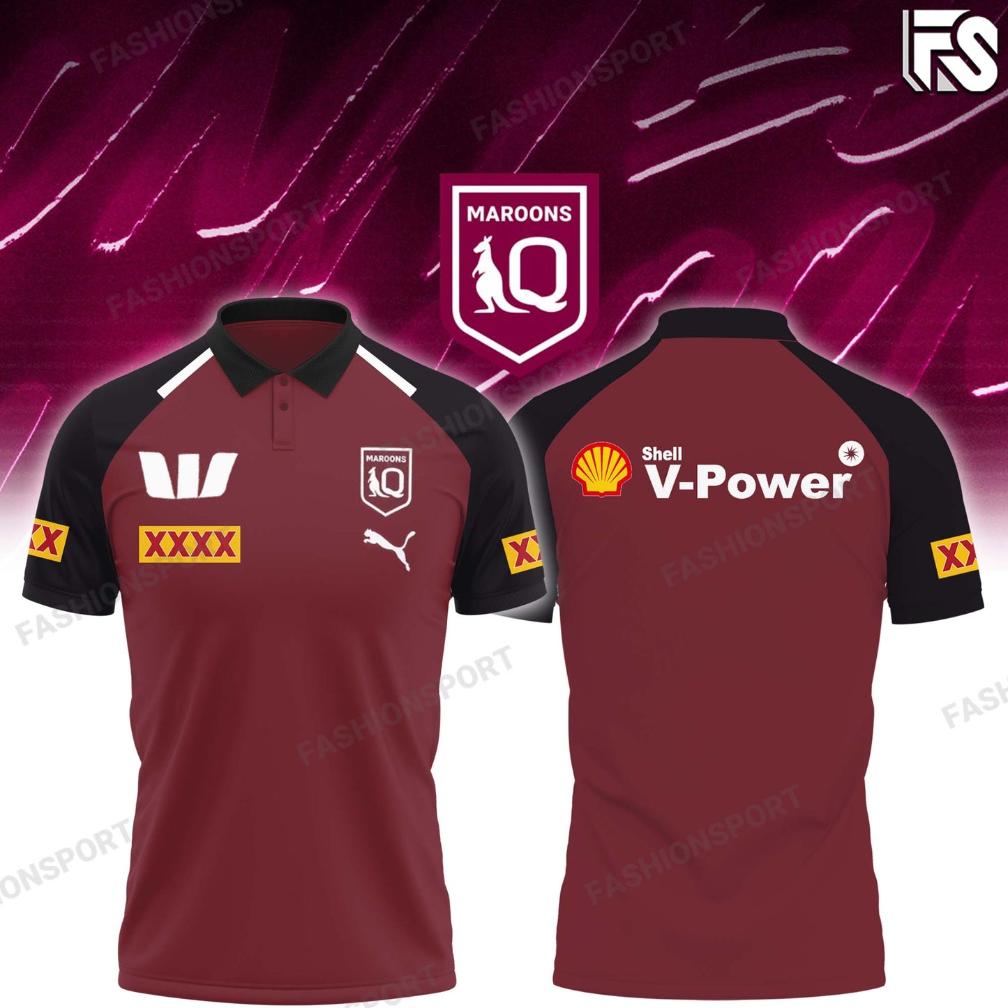 Queensland Maroons polo