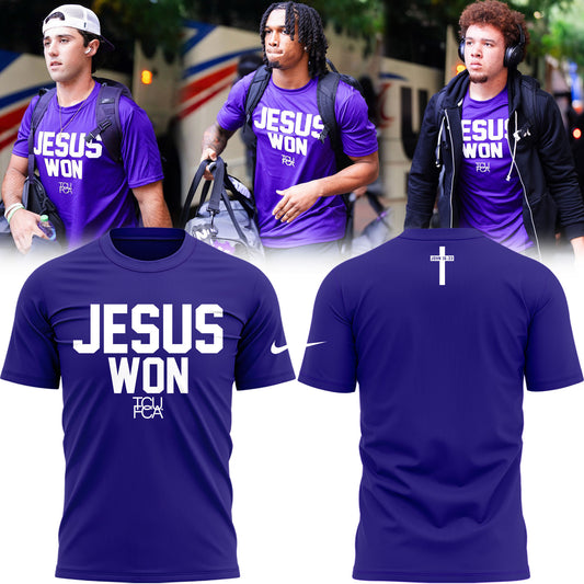 TCU Horned Frogs football x Jesus Won Limited Edition Tshirt 2025