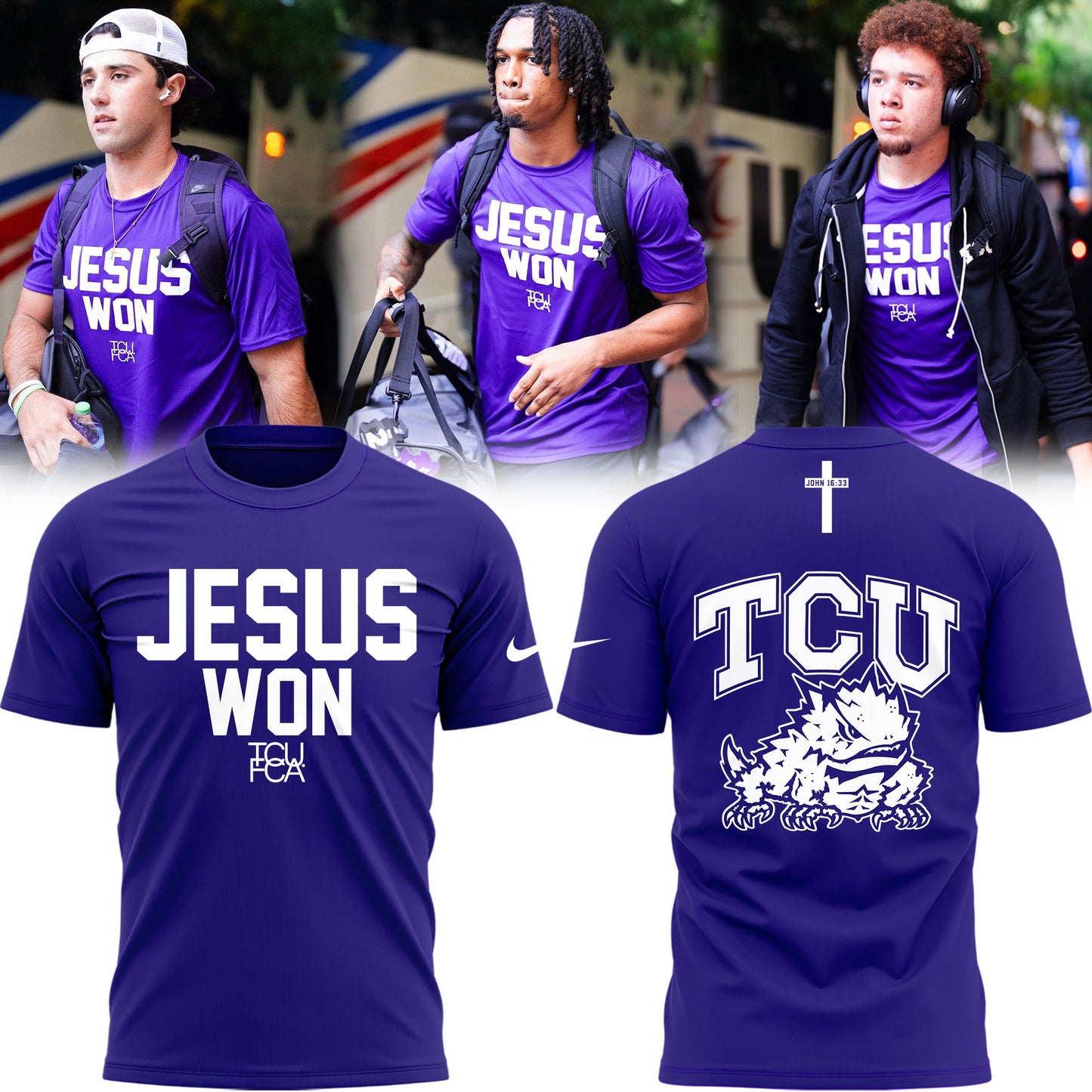 TCU Horned Frogs football x Jesus Won Limited Edition Tshirt 2025