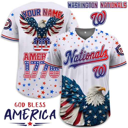 Washington Nationals x Happy Independence Day Jersey Limited 2025-3D Baseball Jersey