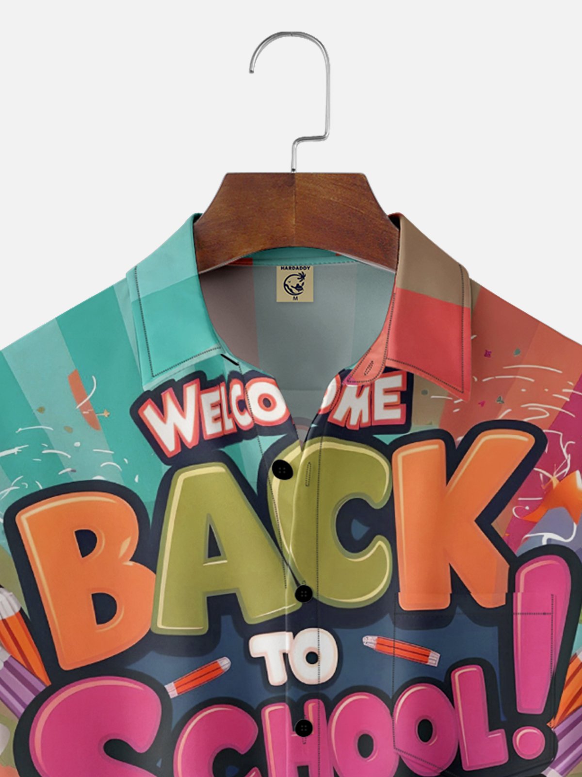 Tall Size Moisture-wicking Back to School Chest Pocket Casual Shirt-Orange