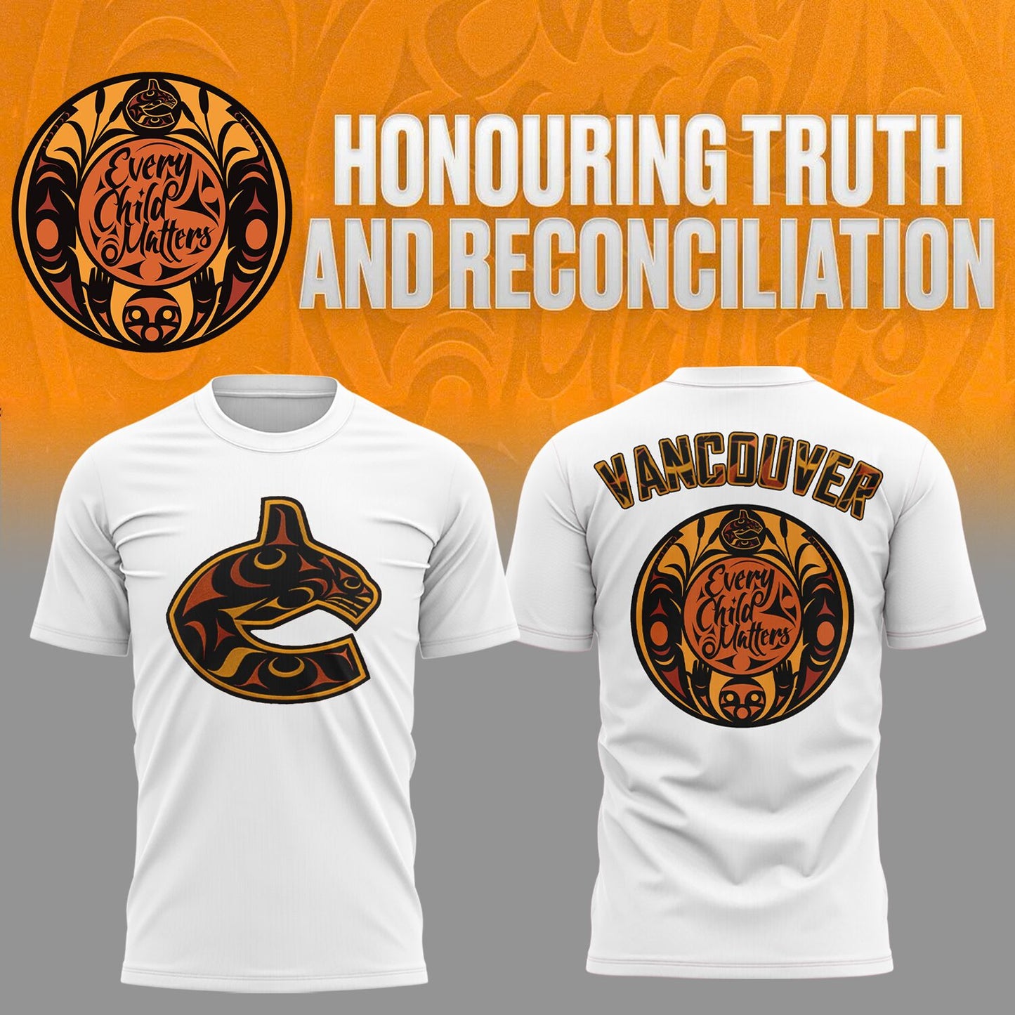 Vancouver Canucks Truth and Reconciliation TShirt-AB031325522