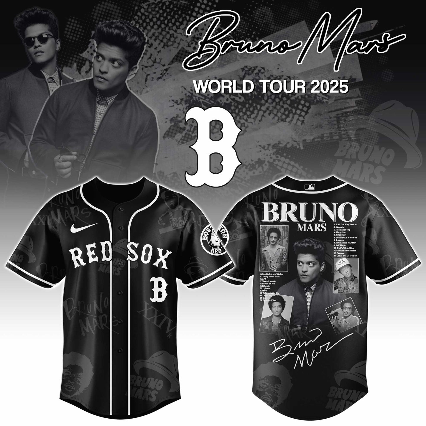 BR Sox x Bruno Mars at Park MGM 2025 Jersey Editions Limited +Selling Out Fast