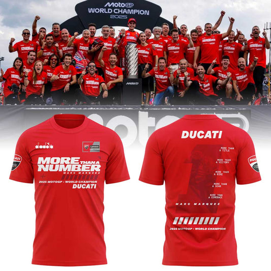 “MORE THAN A NUMBER” Marc Marquez World Champion 2025 Combo Tshirt | Jogger | Cap