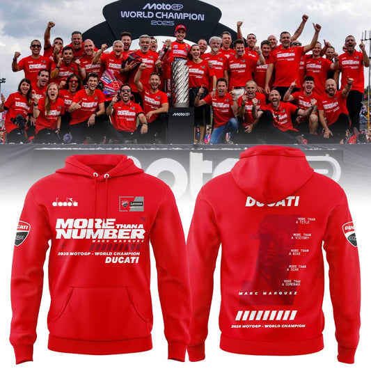 “MORE THAN A NUMBER” Marc Marquez World Champion 2025 Combo Hoodie | Jogger | Cap
