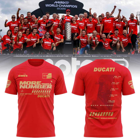 “MORE THAN A NUMBER” Marc Marquez World Champion 2025 Combo Gold Tshirt | Jogger | Cap