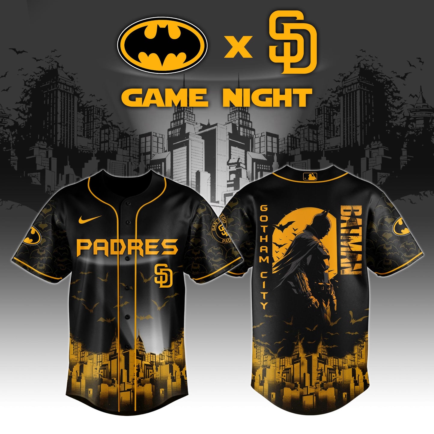 San Diego Padres x DC Batman Game Night Special Edition Jersey