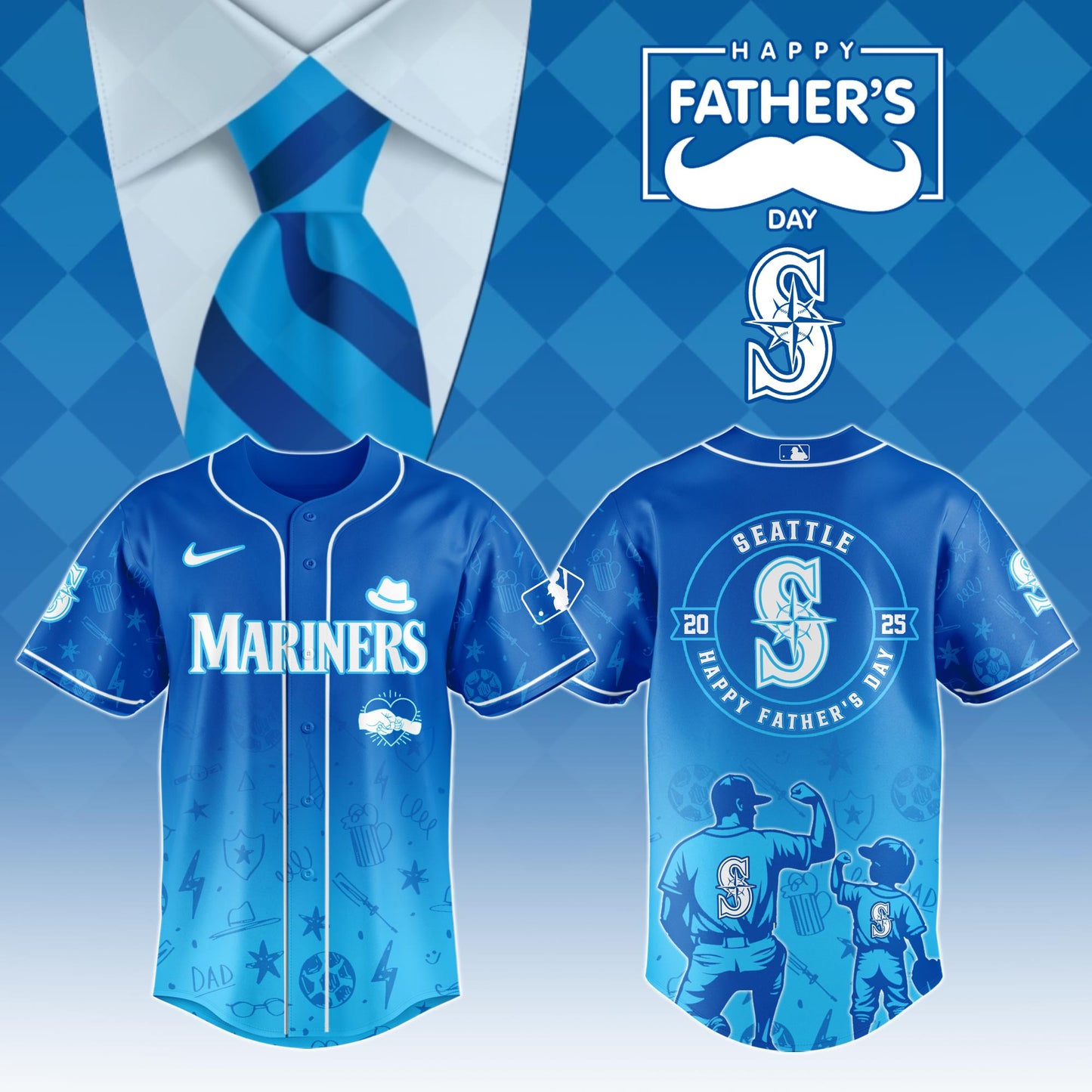 Seattle Mariners Special Father's Day Limited Edition Jersey