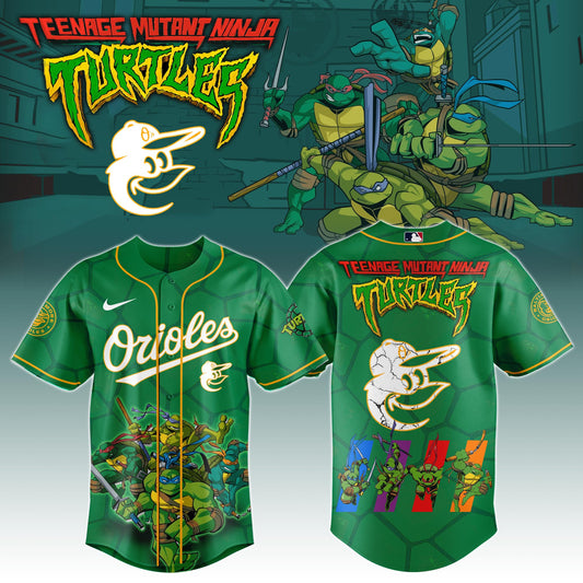 .  Baltimore Orioles x Ninja Turtles Night Game Limited Edition Jersey 2025