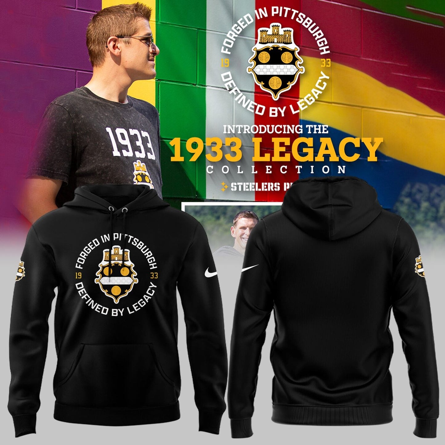 Steeler Nation Shirt - Pittsburgh Steelers The 1933 Legacy Collection Hoodie