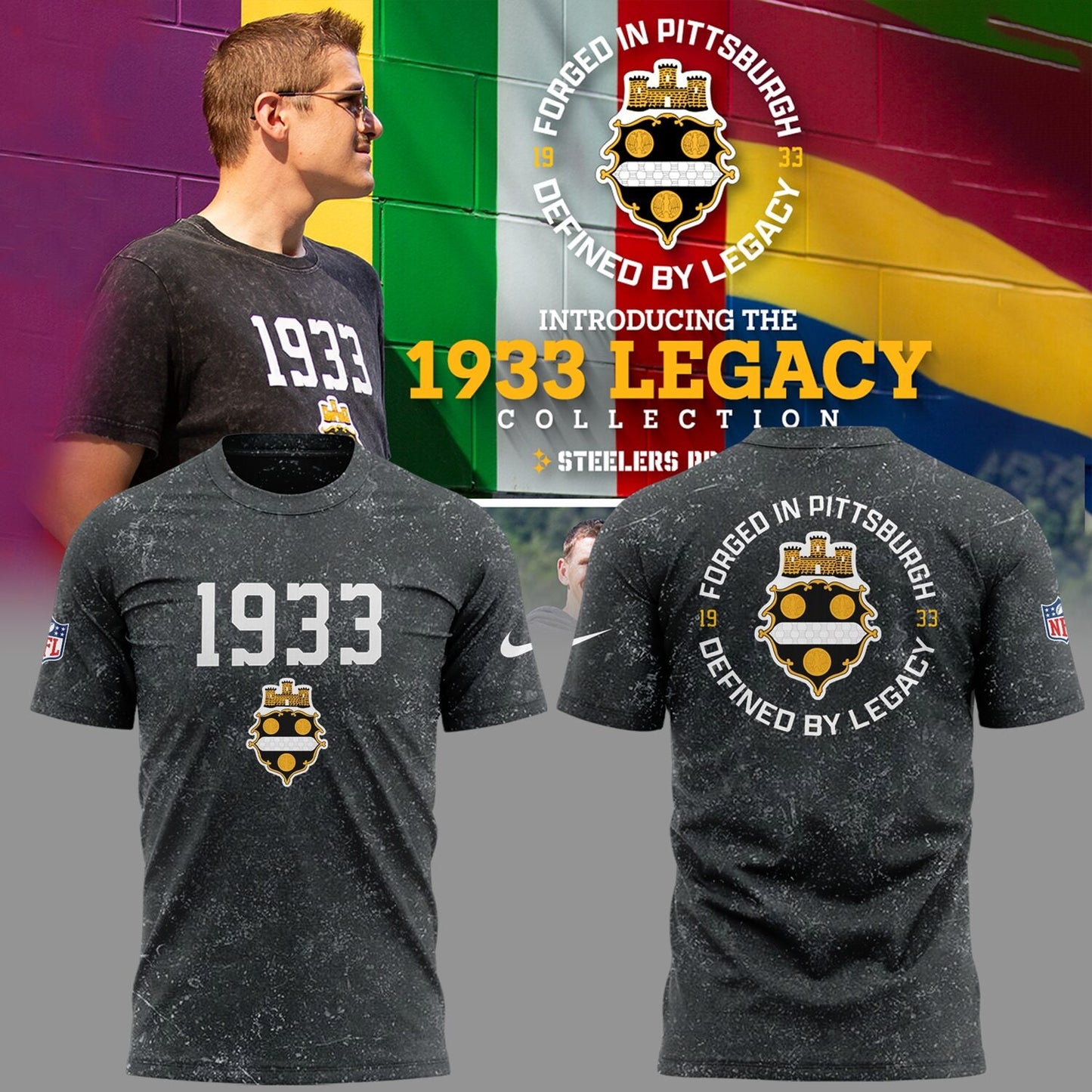 Steeler Nation Shirt - Pittsburgh Steelers The 1933 Legacy Collection T-Shirt