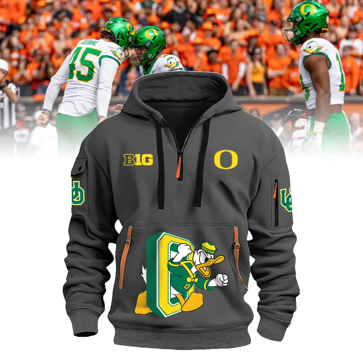 Oregon Ducks Football 2024 New Hoodie (Gray)