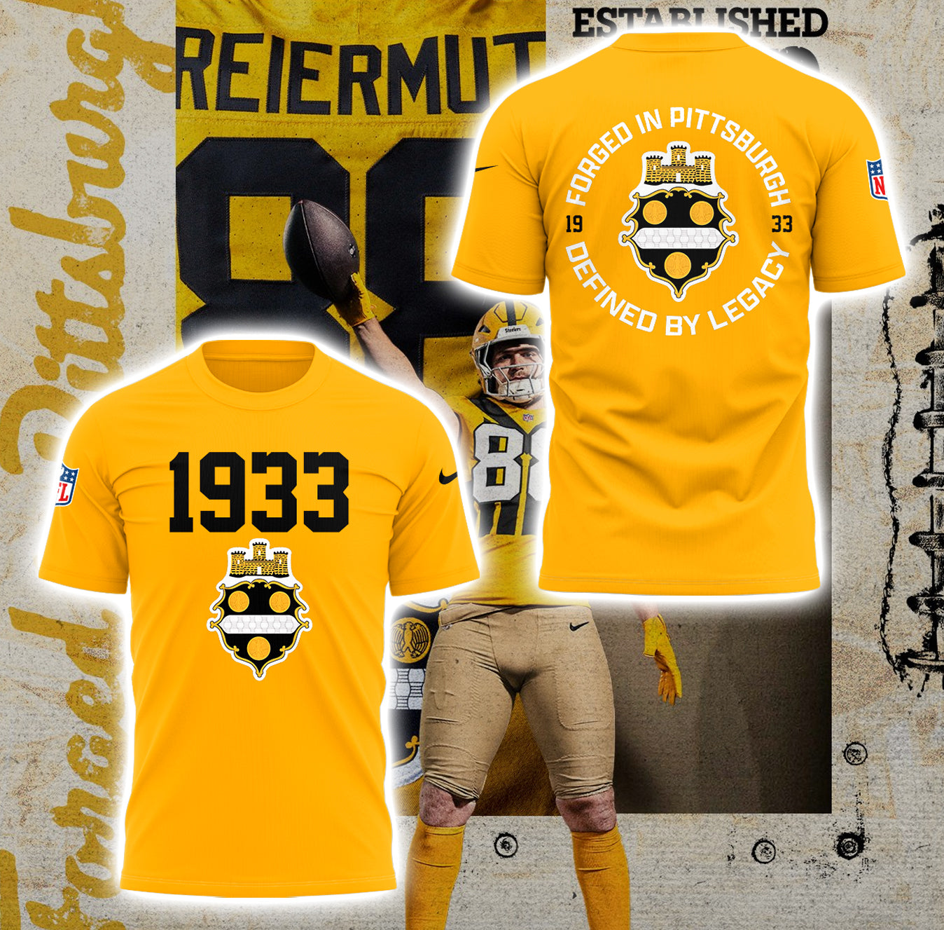 Steeler Nation Shirt - Pittsburgh Steelers The 1933 Legacy Collection T-Shirt