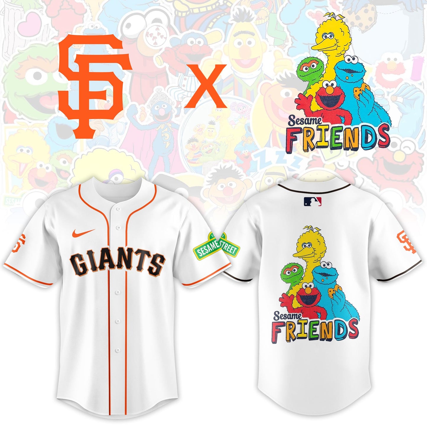 San Francisco Giants 2025 Sesame Street Night Limited Jersey