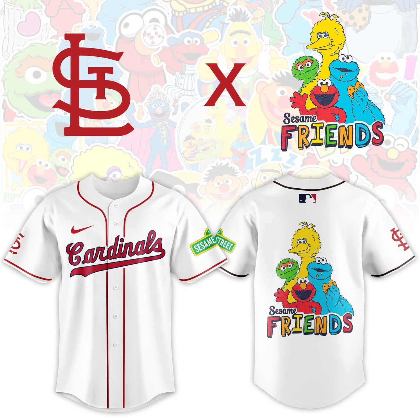 StLouis Cardinals 2025 Sesame Street Night Limited Jersey