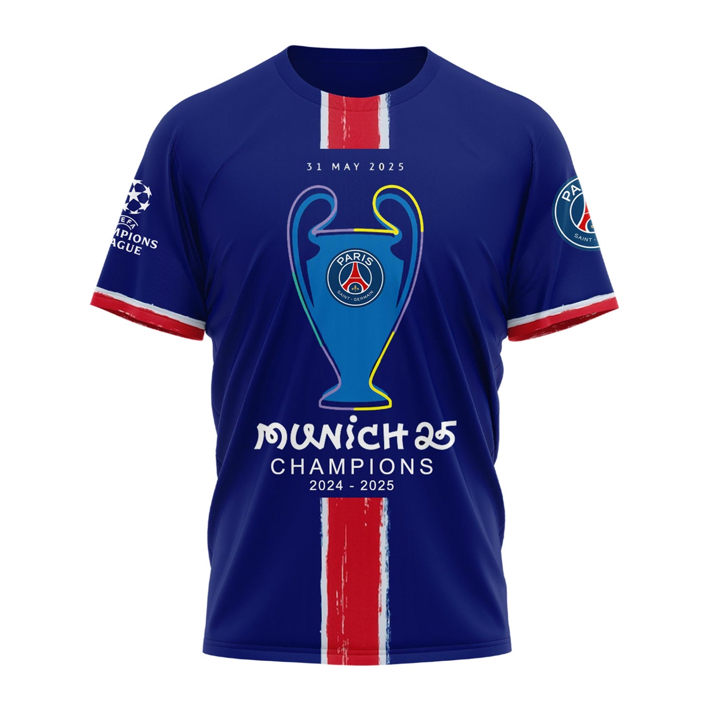 _Paris Saint-Germain F.C Champions League Winner 2025 T.Shirt #2