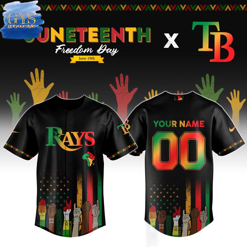 Tampa Bay Rays MLB x Juneteenth Freedom Day Baseball Jersey - Gotyourstyle