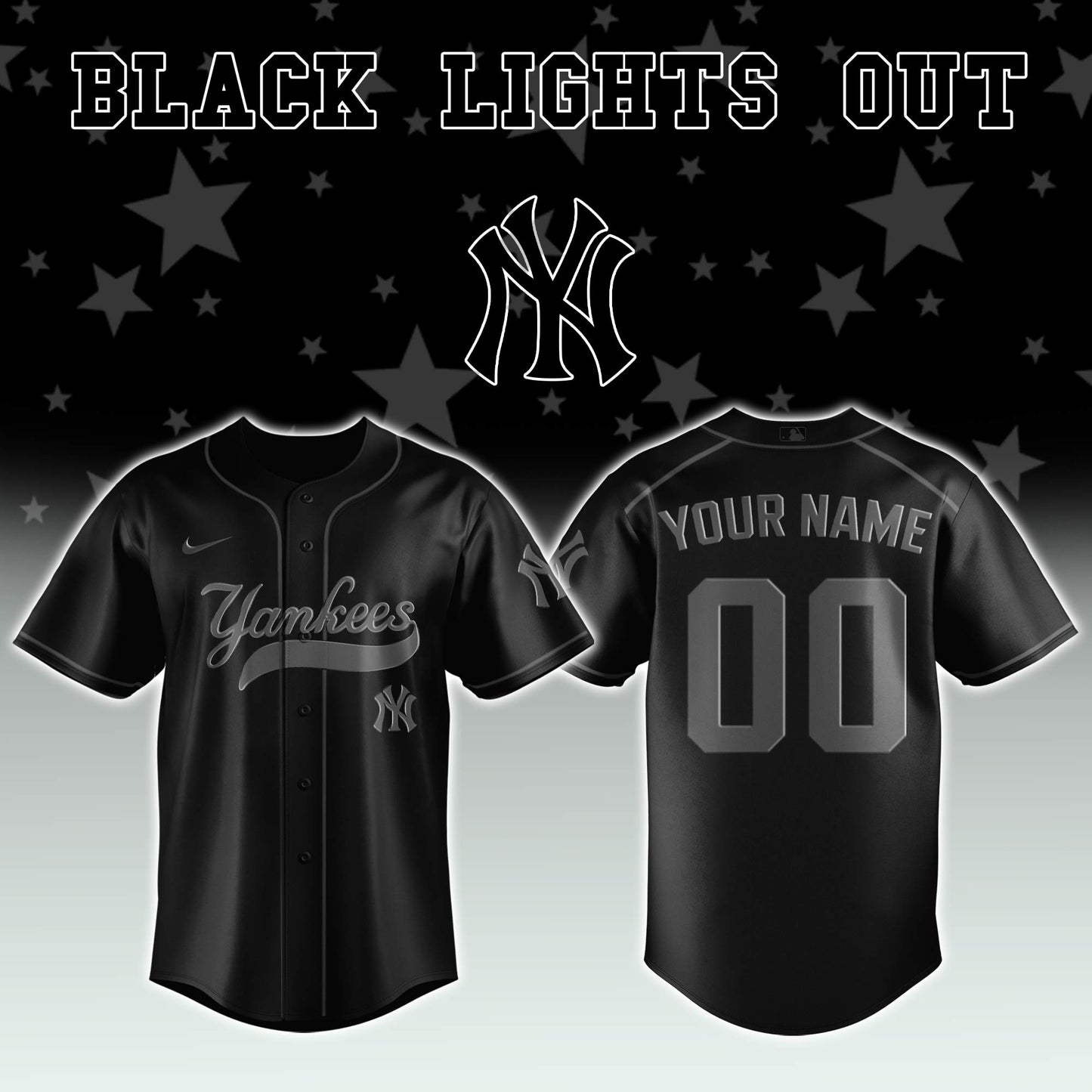 . New York Yankees x Black Lights Out Limited Edition Jersey 2025