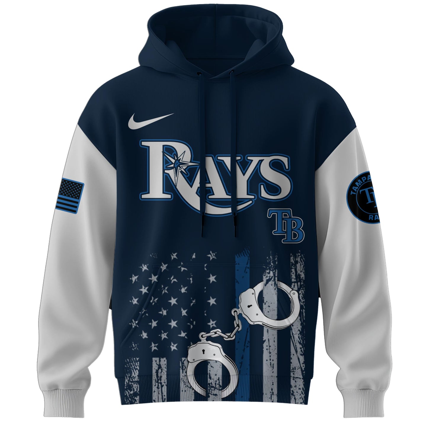 . Tampa Bay Rays MLB x Law Enforcement Appreciation Day Hoodie Limited