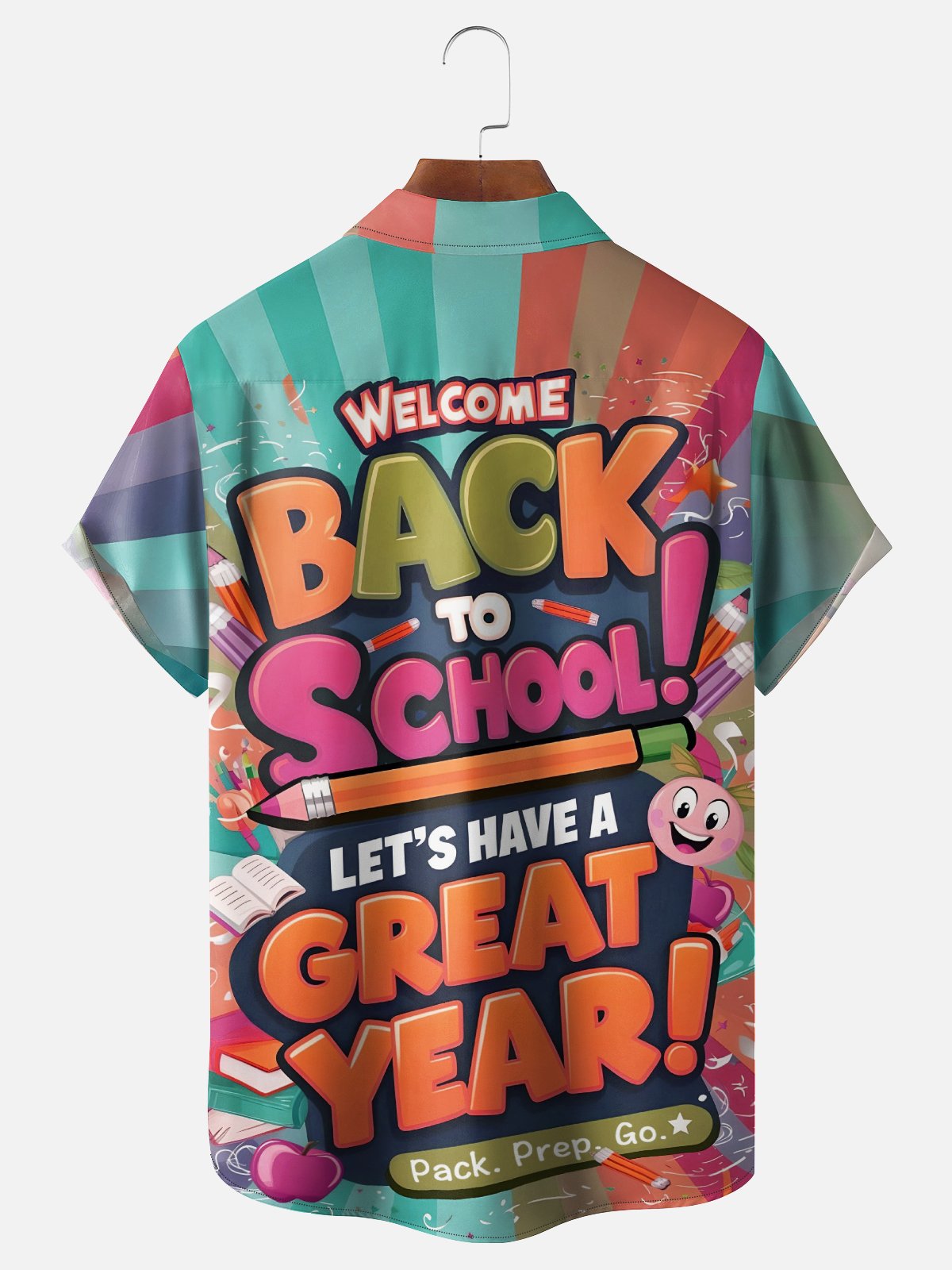 Tall Size Moisture-wicking Back to School Chest Pocket Casual Shirt-Orange