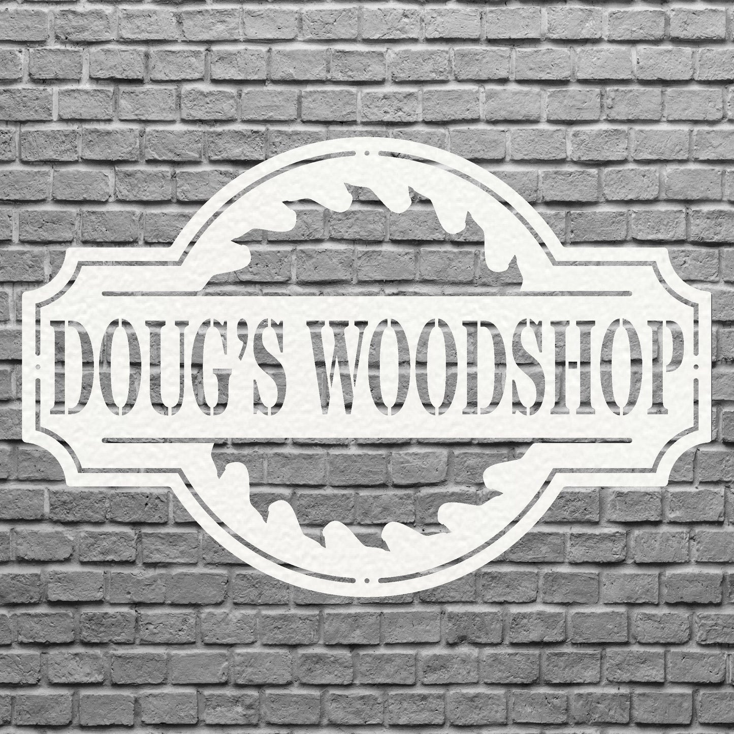 Personalized Name Woodshop Sign, Woodshop Decor Metal Wall Art, Laser Cut Metal Sign, Metal Wall Decor, Outdoor Metal Sign