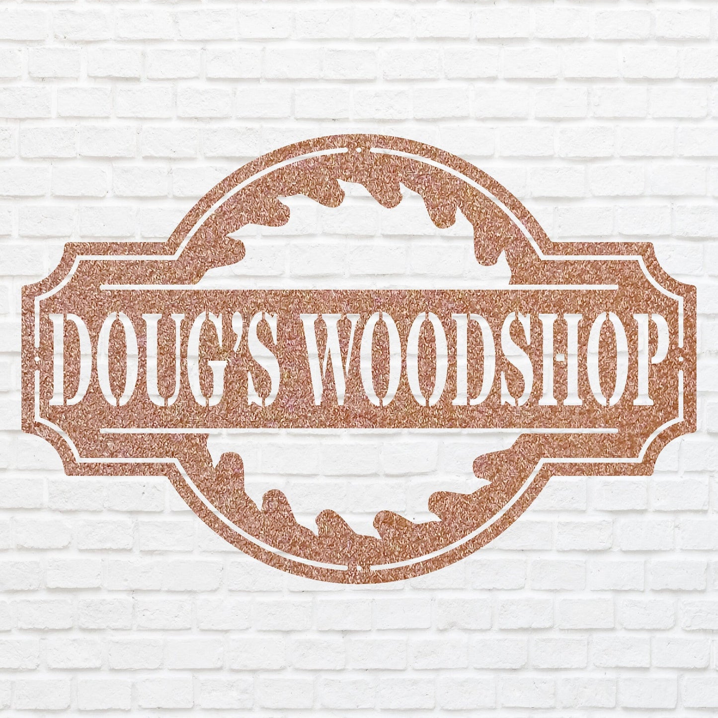 Personalized Name Woodshop Sign, Woodshop Decor Metal Wall Art, Laser Cut Metal Sign, Metal Wall Decor, Outdoor Metal Sign