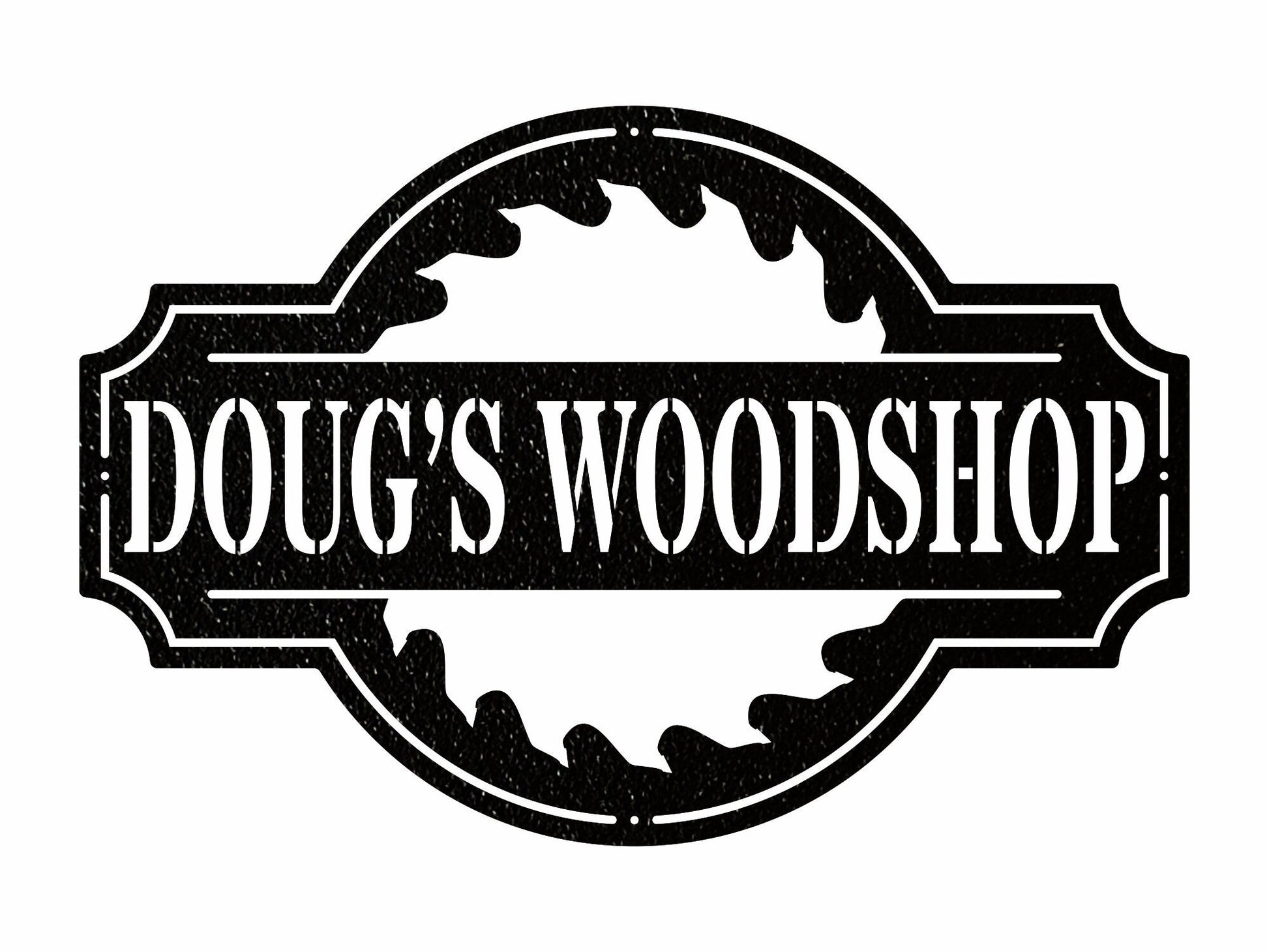 Personalized Name Woodshop Sign, Woodshop Decor Metal Wall Art, Laser Cut Metal Sign, Metal Wall Decor, Outdoor Metal Sign