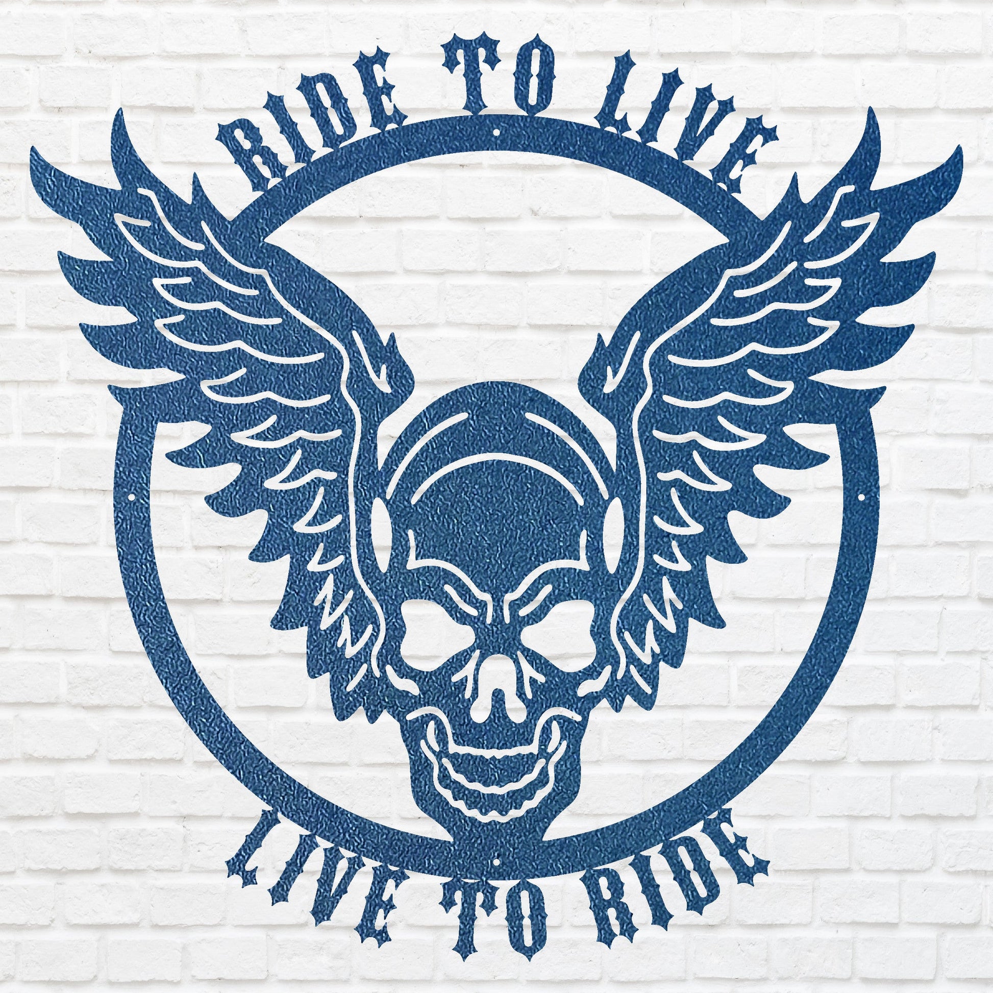 Live to Ride, Ride to Live, Skull Metal Wall Art, Biker Skull Wall Decor, Bike Lover Wall Art, Boy Room Decor, Garage Decor