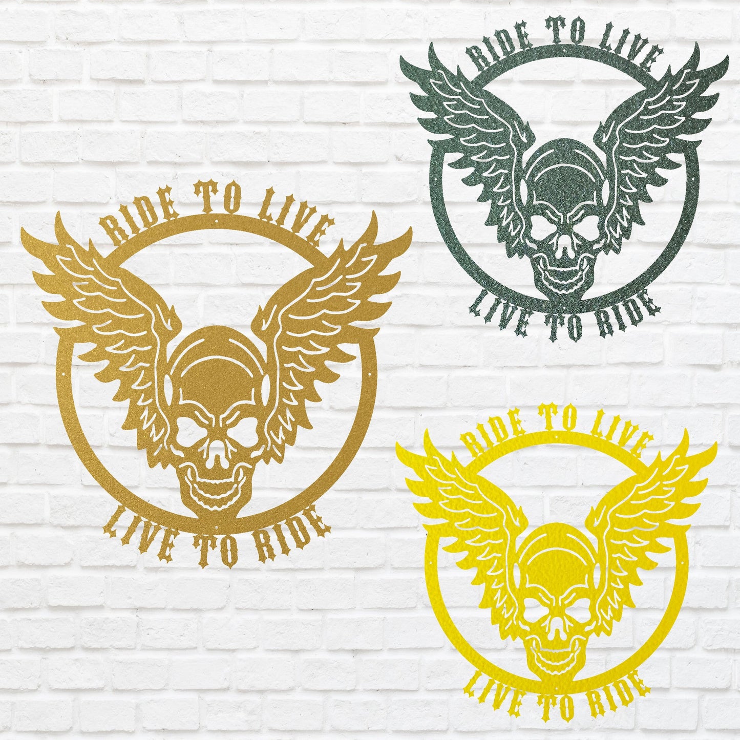 Live to Ride, Ride to Live, Skull Metal Wall Art, Biker Skull Wall Decor, Bike Lover Wall Art, Boy Room Decor, Garage Decor