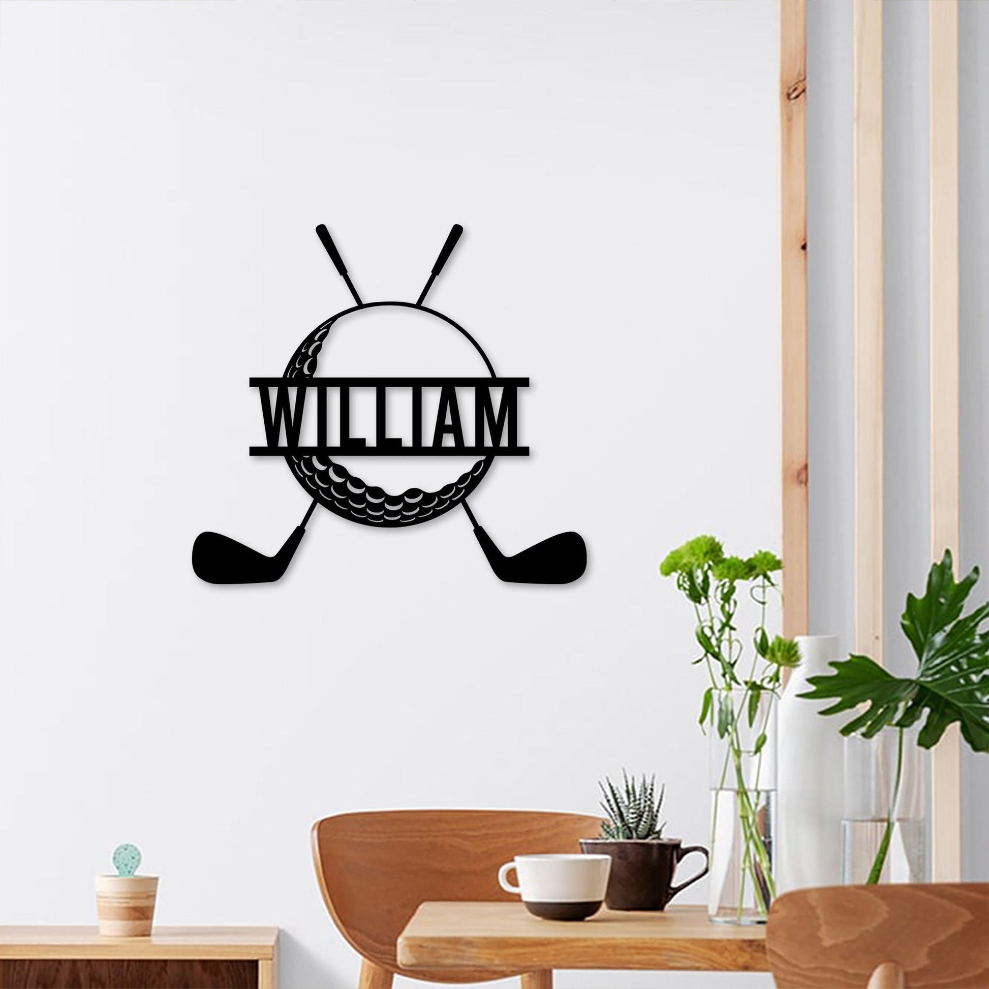 Personalized Golf Metal Wall Art With Lights, Golf Gift For Man, Custom Monogram Sign, Golfer Gift, Gift For Boyfriend, Husband, Dad