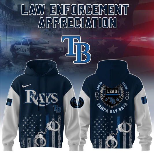 . Tampa Bay Rays MLB x Law Enforcement Appreciation Day Hoodie Limited
