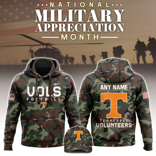 Tennessee Volunteers Military Appreciation Club Pullover Hoodie Camo