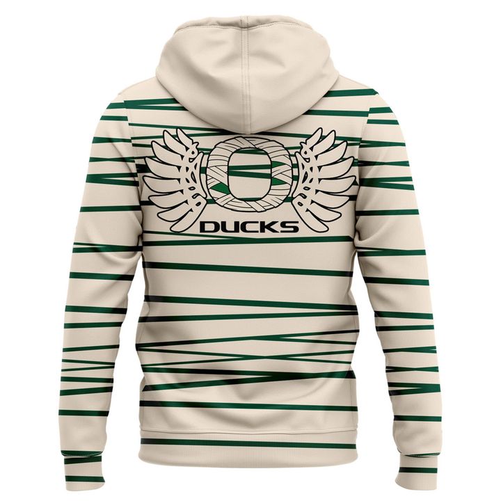 Oregon Ducks Mummy Mode White Combo Hoodie