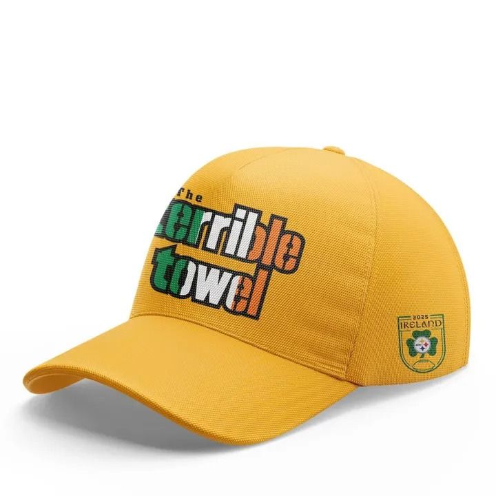 Pittsburgh Steelers 2025 Ireland game Zip Hoodie - Yellow