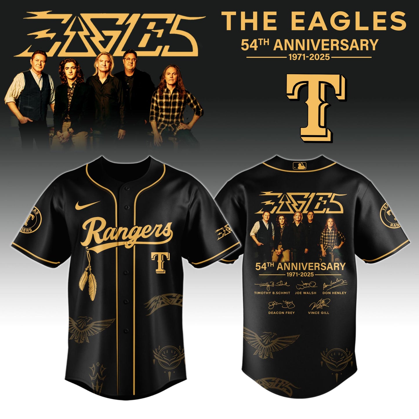 T Rangers x Eagles Band Music Jersey 2025 Editions Limited + Selling Out Fast