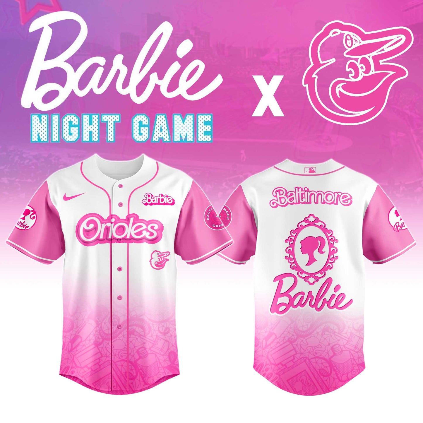 .    Baltimore    Orioles MLB x Barbie Night Game Limited Edition Jersey 2025