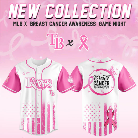 Tampa Bay Rays x  Breast Cancer Awareness Game Night Jersey Editons Limited v2