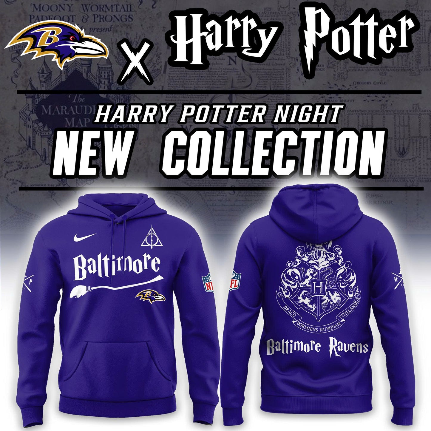 Baltimore Ravens Harry Potter Hoodie | Jogger | Cap