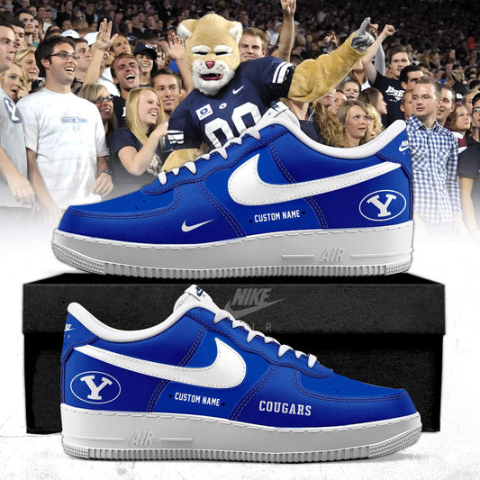 .BYU Cougars Customized Special Editions AF1 Sneakers