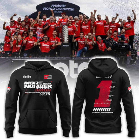 “MORE THAN A NUMBER” Marc Marquez World Champion 2025 Black Combo Hoodie | Jogger | Cap