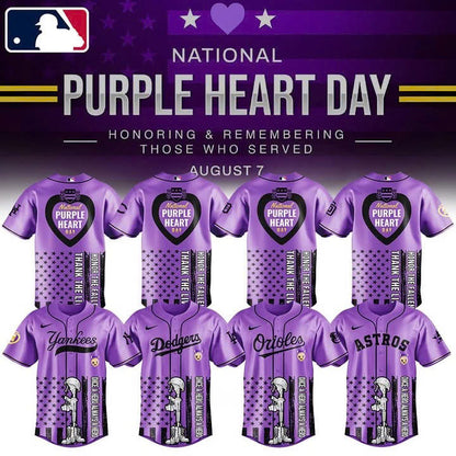Purple Heart Day Jersey Limited Edition All Team