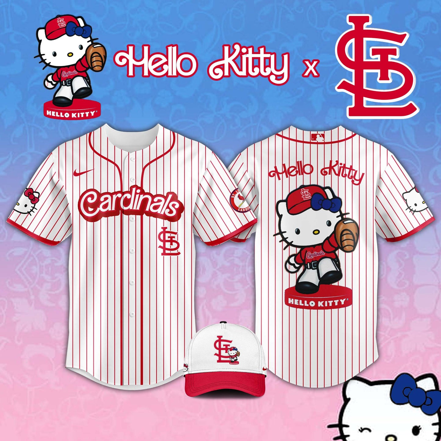 , St. Louis Cardinals MLB x Hello Kitty Night Jersey Editions Limited