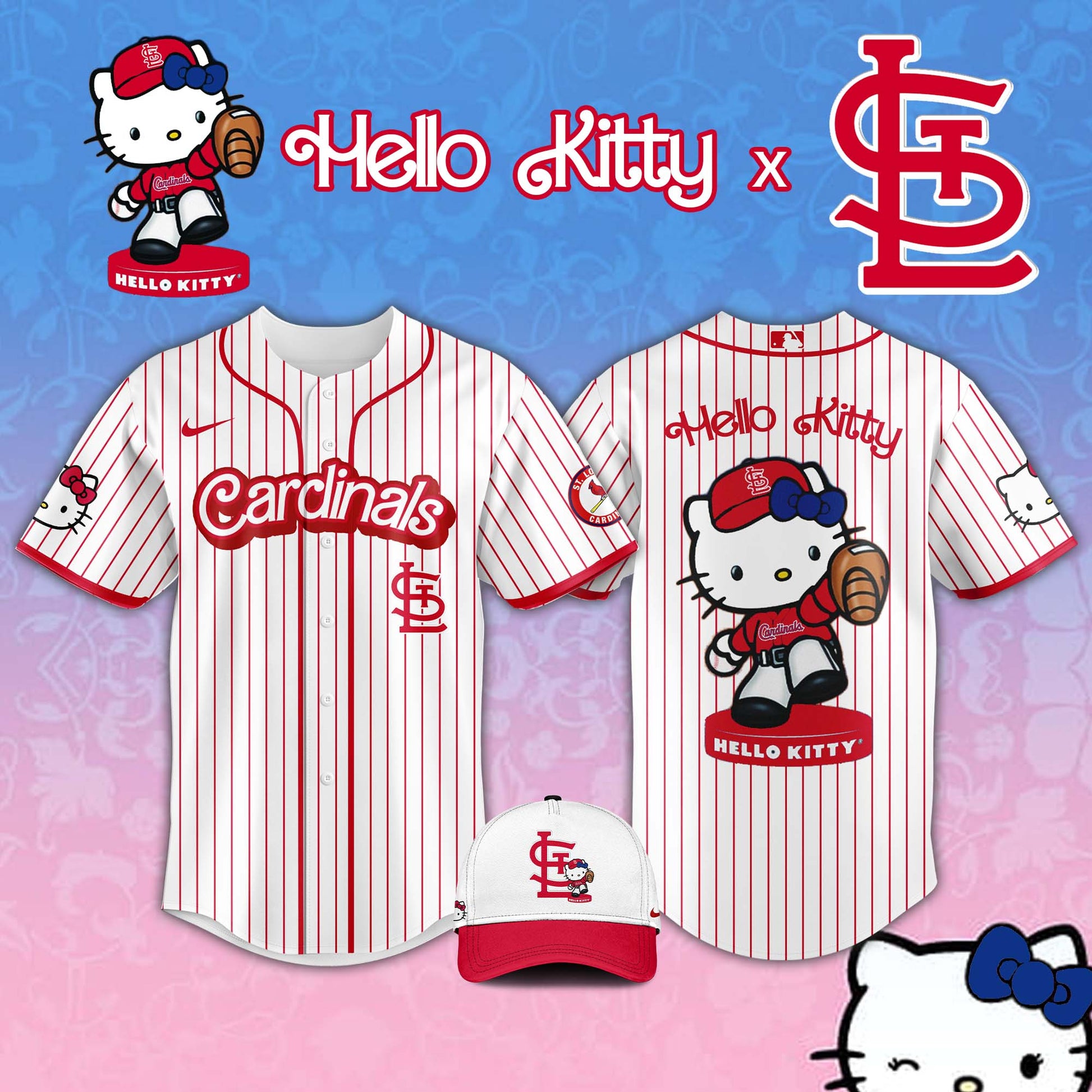 , St. Louis Cardinals MLB x Hello Kitty Night Jersey Editions Limited