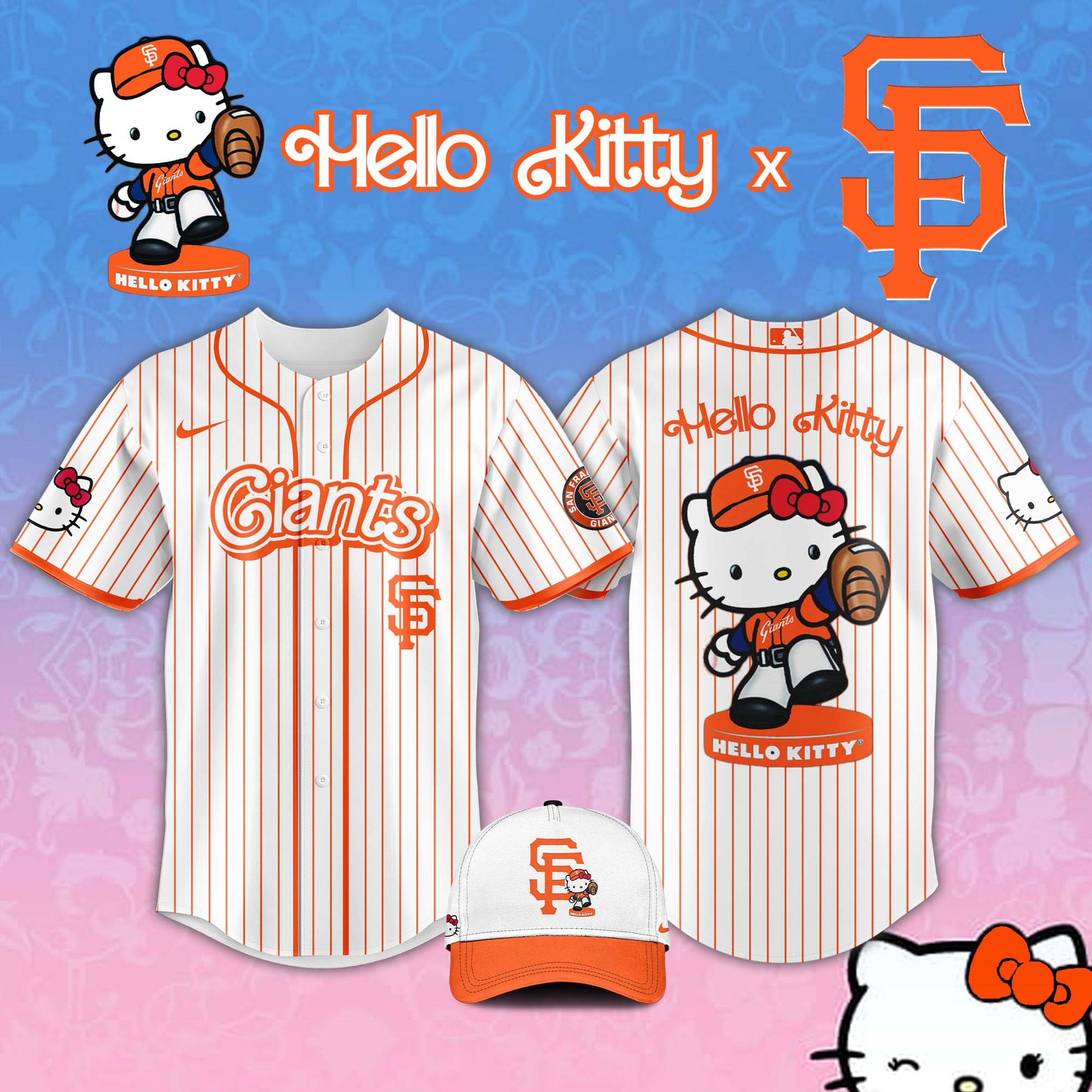 ,   San Francisco Giants MLB x Hello Kitty Night Jersey Editions Limited
